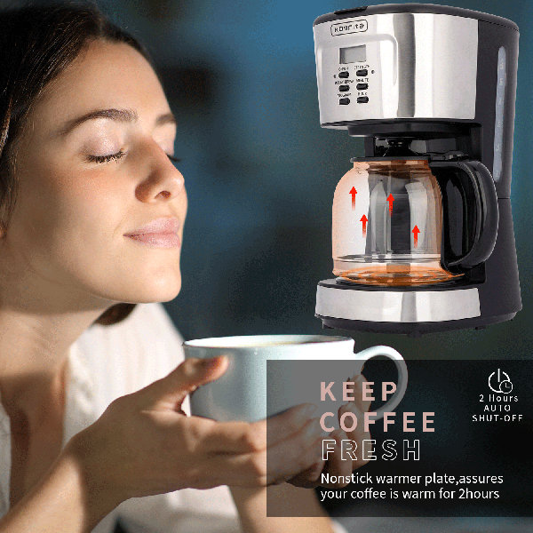 Kognita 12Cup Programmer Coffee Maker with Antidrip & Auto shut